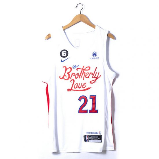 Maillot de Basket #21 Embiid 76ers 22-23 city Brodé